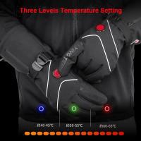 Guantes Calefactables térmicos reflectantes para motocicleta, pantalla táctil, a prueba de viento, Invierno - details 3