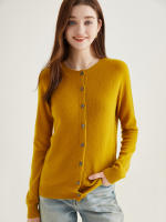 LINY XIN Women's Crew Neck Cardigan Sweater 100% Merino Wool Spring Fall Lightweight Soft Long Sleeve Knitted Coat - details 32