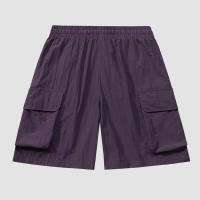 Men New Fashion Cargo Shorts Summer Solid Color Leisure Beach Surf Shorts volleyball Motion Hawaii Holiday Style Shorts Men - details 2