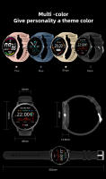 NORTH EDGE-reloj inteligente NL02C PRO, accesorio de pulsera resistente al agua IP67 con detección de movimiento y calorías, notificación de mensajes y llamadas - details 12