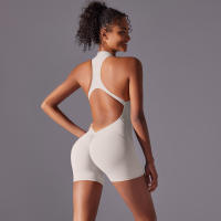 Conjunto Deportivo Hamidou Monos de Yoga sin Mangas con Cuello en V Material de Nylon - details 4