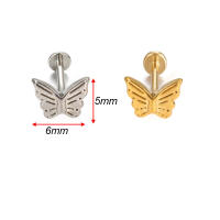 Piercing para el Tragus de La Oreja de titanio, 1/2 piezas, Color dorado, G23, Labret, enchufe, pendientes de titanio, Piercings de hélice, Cartilagem Da Orelha - details 1