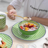 Vancasso-vajilla de porcelana Macaron, 16 piezas, 4 platos de cena, postre, cuencos, tazas, servicio para 4 personas - details 6