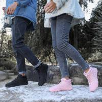 Zapatos descalzos con punta ancha para mujer y hombre, calzado minimalista forrado de piel, suela cero caída, botas de nieve cálidas para caminar al aire libre, Invierno - details 5