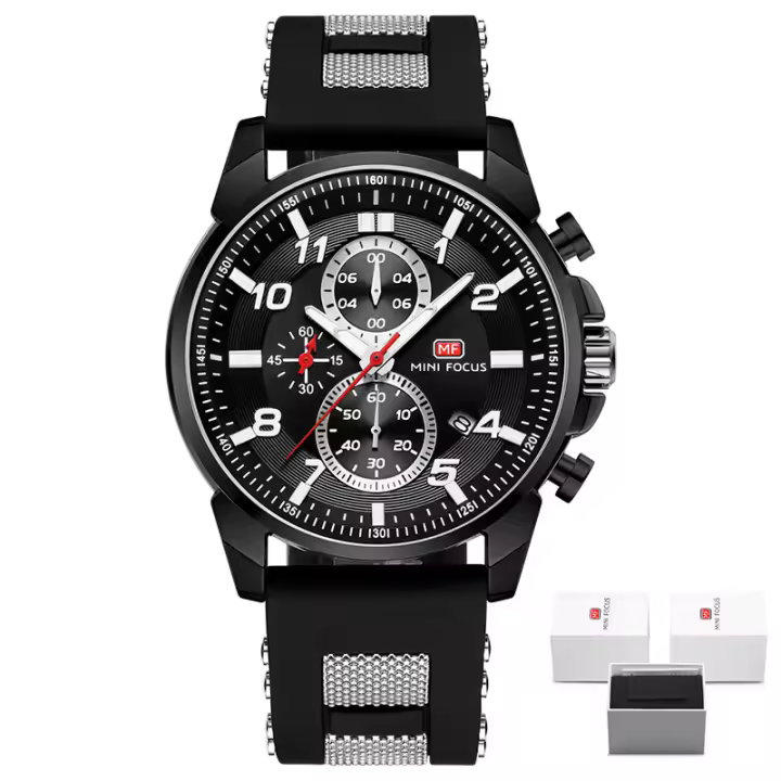 Reloj de cuarzo a la moda para hombre: reloj de pulsera luminoso multifunción resistente al agua para uso diario, de negocios y al aire libre - 1