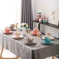 MALACASA Juego de Cena Porcelana 48 Piezas Colorida Apta Microondas - details 12