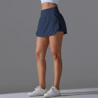 Falda de Yoga Hamidou Secado Rápido, Elasticidad, Doble Capa, Color Sólido para Tenis, Correr, Actividades Deportivas - details 6