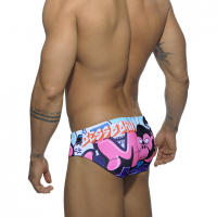 Jessborn calzoncillos de baño para hombre, Bañador con estampado de mono de boca grande, pantalones cortos de natación de cintura baja, traje de baño de surf de playa de primavera caliente - details 3