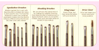 Set de Pinceles de Maquillaje Jessup Premium 25pcs Pinceles Sintéticos Marrón para Base, Sombra, Corrector, Rubor, Delineador de Cejas - details 3