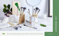 Jessup Makeup Brushes Set, 12 Pcs Eco-Friendly Synthetic Foundation Brushes, Powder Brushes, Angled Concealer Brush, Blending Brushes, Eyeshadow Brushes, Duo Brushes, Eyebrow Brushes, T327 - details 5