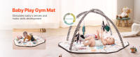 SucceBuy Alfombra de gimnasio para bebés - Tiempo boca abajo. 6 juguetes desmontables, tapete de 41.7"x41.7" para recién nacidos, mejora las habilidades sensoriales y motoras - details 0
