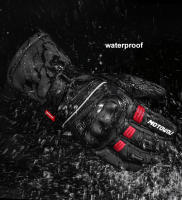 Guantes impermeables para motocicleta, resistentes al viento, reflectantes, antideslizantes, táctiles, largos, cálidos, Invierno - details 6