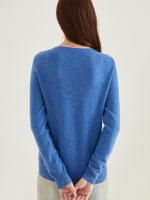 LINY XIN Women's Crew Neck Cardigan Sweater 100% Merino Wool Spring Fall Lightweight Soft Long Sleeve Knitted Coat - details 46