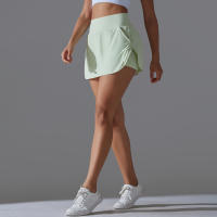 Falda de Yoga Hamidou Secado Rápido, Elasticidad, Doble Capa, Color Sólido para Tenis, Correr, Actividades Deportivas - details 19