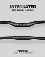TOSEEK Mtb Carbon Handlebar Bicycle Handlebar 31.8*580-720/740/760mm Matt Black Handlebars For Mountain Bike Accessories - details 0