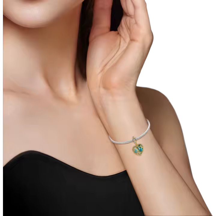 Encantos Originales De Plata 925 Árbol De Familia Pendientes Letra Cuentas Aretes Compatible Con Pulsera Collar Joyería DIY Regalo Con Bolsa De Terciopelo - 1