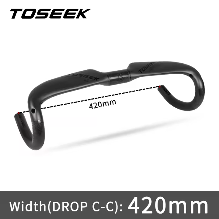 TOSEEK ZXB-TWO Bike Carbon Road Handlebar 400/420/440mm UD Matt Internal Routing Road Bicycle Handle Bar Bikes Parts - 1