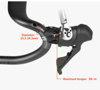 TOSEEK ZXB-TWO Bike Carbon Road Handlebar 400/420/440mm UD Matt Internal Routing Road Bicycle Handle Bar Bikes Parts - details 9
