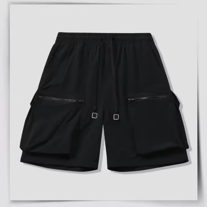 Men New Fashion Cargo Shorts Summer Solid Color Leisure Beach Surf Shorts volleyball Motion Hawaii Holiday Style Shorts Men - 1