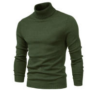 AIOPESON-suéteres gruesos de cuello alto para hombre, Jersey informal de cuello alto, ajustado, cálido, de calidad, Color sólido, Invierno - details 11