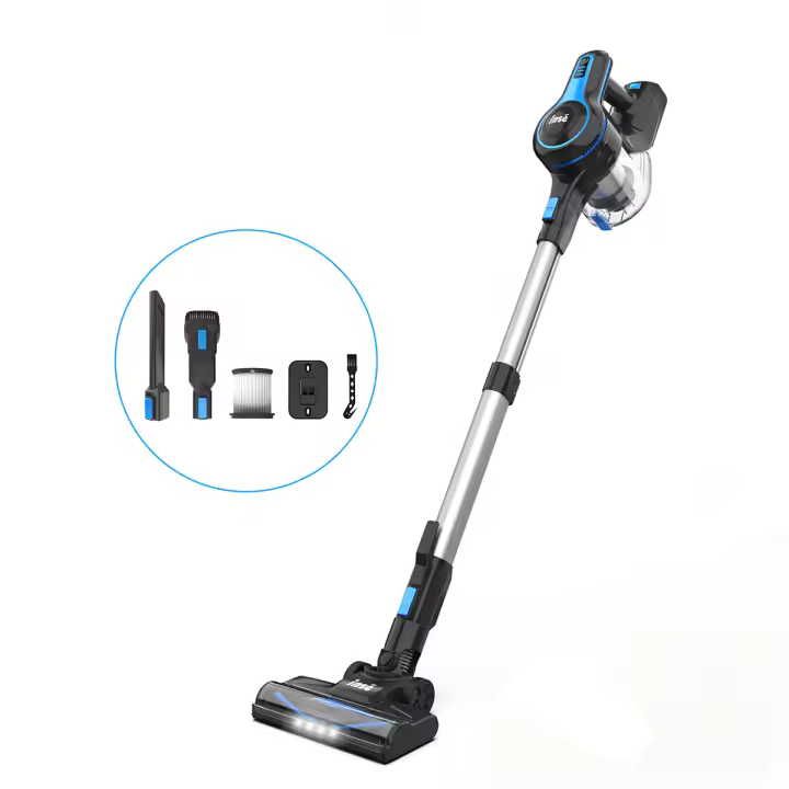 Aspiradora Inalámbrica INSE de 20KPa/45Min, con Depósito de Polvo Grande de 1.2L, Aspiradora Ligera Tipo Palo para Alfombras - 1