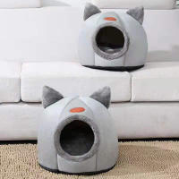 Cama de Gato para Invierno Calentada Microfibra Cama de Perro Pequeña con Estera - details 4