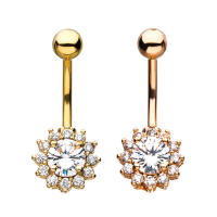 Pendiente de acero quirúrgico para el ombligo, piercing para el ombligo, piercing para el ombligo, joyería para el cuerpo - details 1