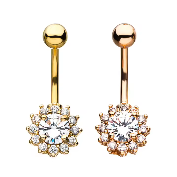 Pendiente de acero quirúrgico para el ombligo, piercing para el ombligo, piercing para el ombligo, joyería para el cuerpo - 1