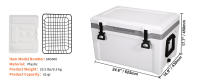 SucceBuy Enfriador portátil aislado de 52 cuartos, hielera resistente con capacidad para 50 latas para acampar, playa, picnic, viajes, mantiene el hielo durante 6 días - details 5