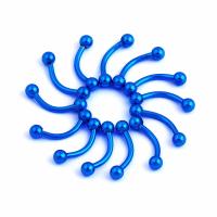 Piercing de ceja de acero quirúrgico 316L, Piercing de labio Punk, 1,2x10x3mm, anillo de lengua, anillos de diente, Piercing corporal, 5 unidades por lote - details 6