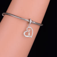 Cuentas de plata 925 con forma de corazón, accesorio con certificado de graduación, compatible con pulsera FINA Original, regalo de joyería de Graduación - details 5