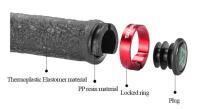 Puños de Bicicleta ROCKBROS A Pare Anti-deslizantes de Goma para MTB Bicicleta Suave a Prueba de Choques Accesorios para Bicicletas - details 2