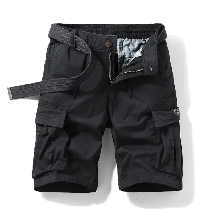 Pantalones Cortos de Carga de Algodón 100% Pantalones Cortos Casuales para Hombres en Verano 2024 - 1