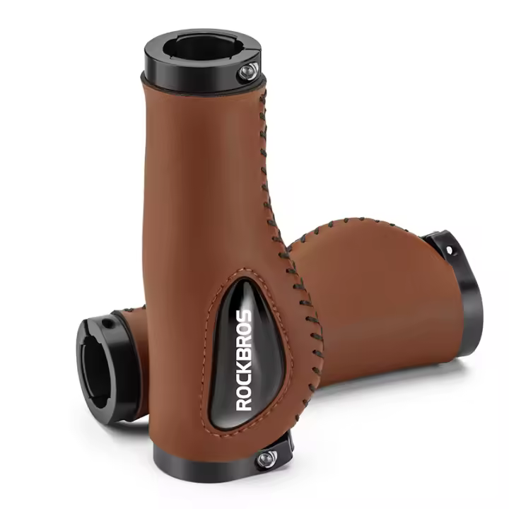 Puños para manillar de bicicleta ROCKBROS par de empuñaduras de ciclismo con bloqueo doble antideslizantes y absorventes de choques accesorios de bicicleta suaves - 1