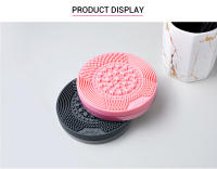 Limpiador de brochas de maquillaje Jessup, tapete de silicona 2 en 1 para lavado en seco y húmedo, esponja para remover el color de las brochas, herramientas de limpieza cosmética - details 7