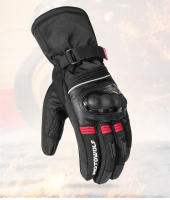 Guantes impermeables para motocicleta, resistentes al viento, reflectantes, antideslizantes, táctiles, largos, cálidos, Invierno - details 7
