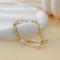Pulsera de Perlas Vintage Acero Inoxidable y Perlas Encapuche Accesorio de Mano Elegante para Mujeres Mayores de 8 Años - details 2