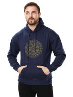Sudadera con capucha de algodón grueso para hombre, ropa gruesa de marca, jerseys con estampado de Vikings, aegishjalur, timón de Awe, Invierno - details 7