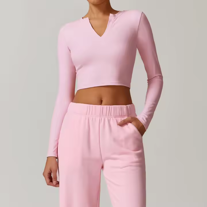 Camiseta de Yoga de Manga Larga Comodidad Deportiva al Aire Libre Secado Rápido Elástico - 1