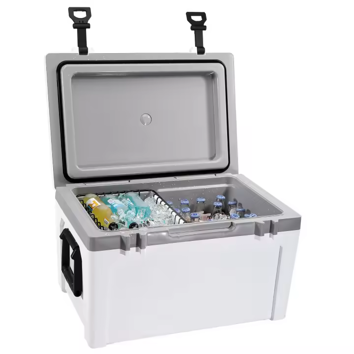 SucceBuy Enfriador portátil aislado de 52 cuartos, hielera resistente con capacidad para 50 latas para acampar, playa, picnic, viajes, mantiene el hielo durante 6 días - 1