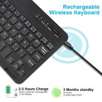 Miniteclado inalámbrico Bluetooth para ordenador portátil, tableta, teléfono, Ipad, teclado recargable para juegos, Android, iOS, Windows - details 2