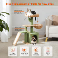 Árbol para gatos pequeño 2 en 1 con poste rascador, rascadores para gatos, condominio para gatitos, accesorios para gatos - details 7
