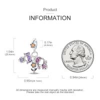 Encanto de Plata Esterlina S925 Unicornio Floral Mariposa Para Pulsera Original de 3mm Joyería Fina de Cumpleaños para Mujeres Regalo de Piedra Principal de Zirconio - details 71