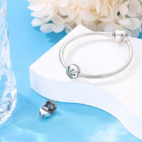 Encanto de Cierre Seguro de 925 Plata Esterlina Original para Mujeres Joyería DIY Cuentas Material Metal Pulsera de Zirconio - details 28