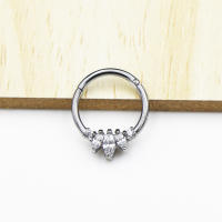 Anillos de Aro para la nariz de alta calidad, 16g, 100%, anillo de acero quirúrgico para la nariz, colgador de piercing para el cuerpo, joyería de moda, 1 ud. - details 13