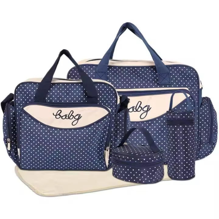 Set de 5 Kits Bolsa Mamá para Bebé Cambiador de Pañales Viaje Coche Carrito - 1