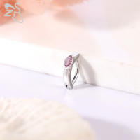 ZS-Piercings de ombligo con forma de flor para mujer, Piercings de ombligo curvo inverso, joyería corporal, 14G, 10MM, 1 pieza - details 13