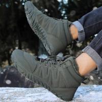Zapatos descalzos con punta ancha para mujer y hombre, calzado minimalista forrado de piel, suela cero caída, botas de nieve cálidas para caminar al aire libre, Invierno - details 14