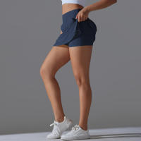 Falda de Yoga Hamidou Secado Rápido, Elasticidad, Doble Capa, Color Sólido para Tenis, Correr, Actividades Deportivas - details 7