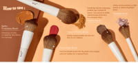 Jessup - Juego de 5 brochas de maquillaje veganas para base, rubor, bronceador, contorno y polvos fijadores, gris claro, T493 - details 2